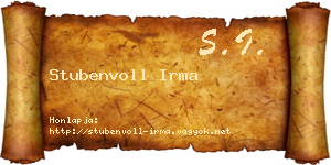 Stubenvoll Irma névjegykártya